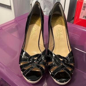 Women’s Cole Haan Nike Air edition Black patent leather sandal Size 7B